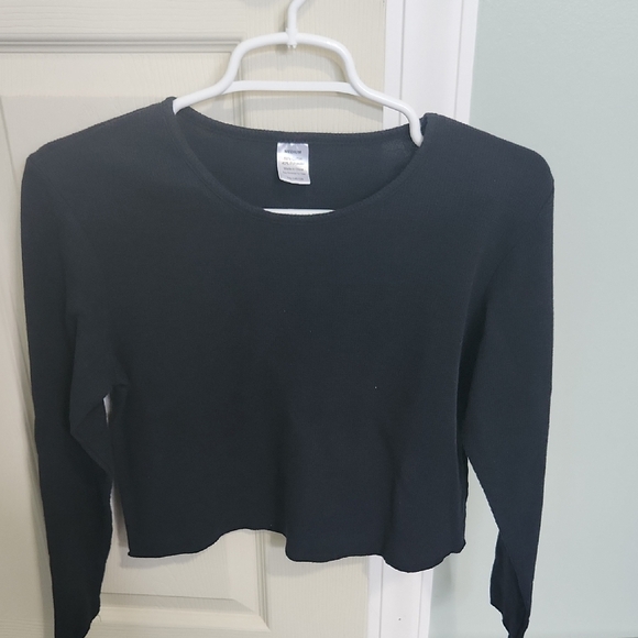 Classic Black Long Sleeve Women's Sweatshirt - Picture 1 of 2